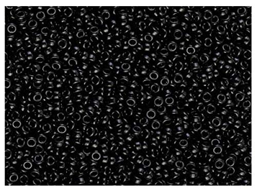 0,18 oz Seed Beads 15/0, Black, Miyuki Japanese Beads (5g)
