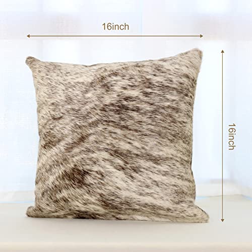 Souluxry Throw Pillow Cover 16 * 16 Inches Cowhide Pillowcase Not Include Pillow - Cushion On Cover Bed Home Decoration Pack Of Handmade Printing Pillow Cover #TOP5