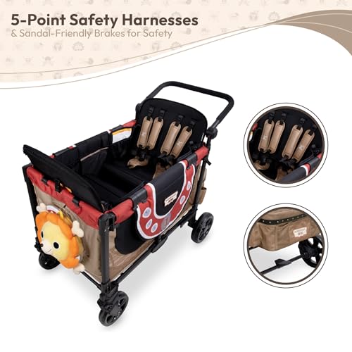 Image of WonderFold ONE PIECE Thousand Sunny Limited Edition 4 Seater Stroller Wagon - Spacious, Safe, and Stylish Ride with All-Terrain Wheels