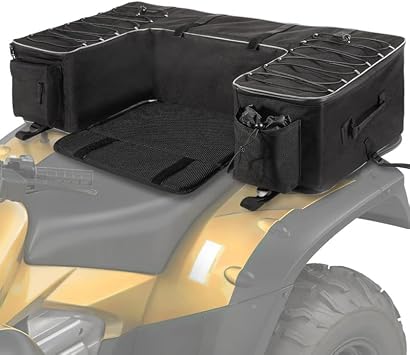 ATV Rear Rack Bag for Kawasaki Brute Force 200 Pro 20152024, Water Resistant Storage Cargo Bag for Four Wheeler, Universal ATV Back Seat Bag with Multiple Compartments