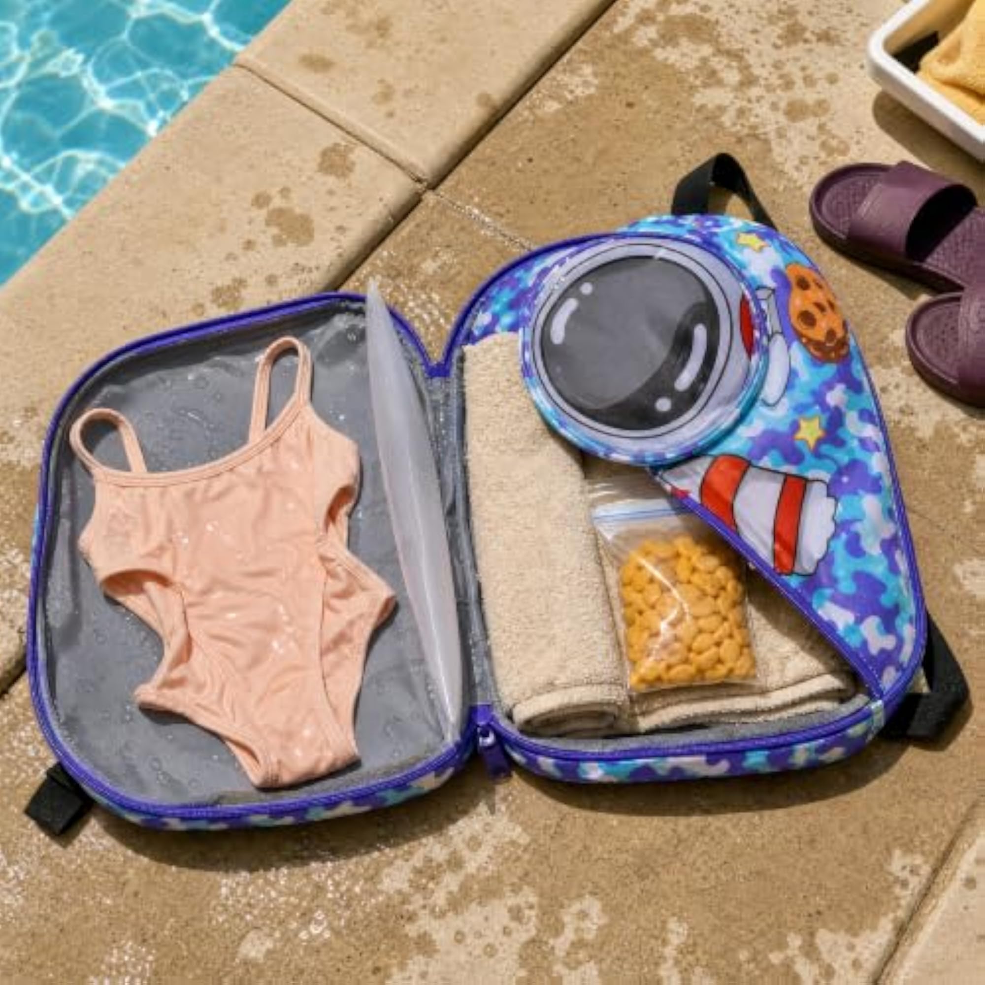 Kids Drawstring Backpack with Wet-Dry Separation