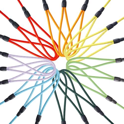 SATINIOR 21 Pcs Adjustable Dog Slip Lead Set, No-pull Training 4.6 ft x 0.4 Inch 2 Spring-loaded Slide Stopper Leash with Tension Buckle, 7 Colors No Collar Needed Anti-slip Leash for Walking Training