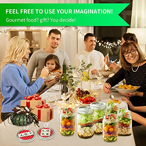 Drkio Regular Mouth Canning Lids - 218 Pcs Mason Jar Lids And Extra 10 Bands 100% Fit For Ball Kerr Jars Food Grade Material Split-Type Metal Canning Jar Lids Bpa Free Airtight & Leak Proof #TOP6