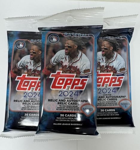 2024 TOPPS Baseball Series 1 Fat Packs - Contains 3 Fat Packs