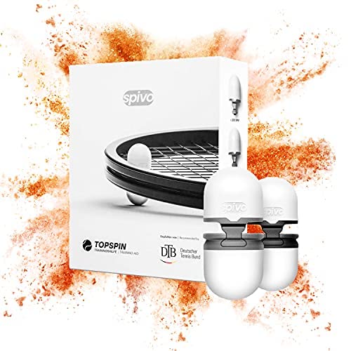 Spivo ® Audible TOPSPIN! for PRO Players,10-Weeks-Training Course. Used by Boris Becker Academy. More Power & Spin! Accessories Set, Own Hitting Technique Analysis, at Home Tennis Trainer Book