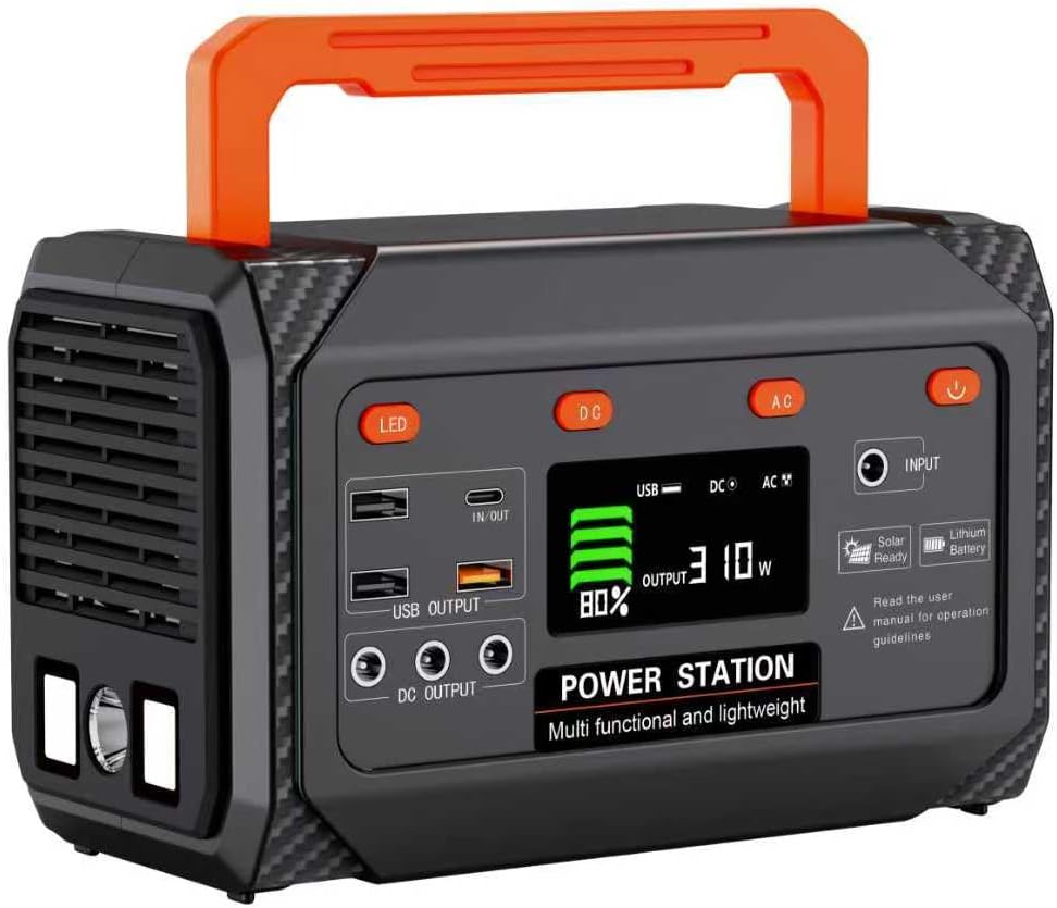 300W Transportable Energy Station,270Wh Tenting Lithum Battery Photo voltaic Generator with 2 AC Output, USB-C PD 45W, Fast Cost Battery Pack for Dwelling Use Tenting Journey Emergency Looking