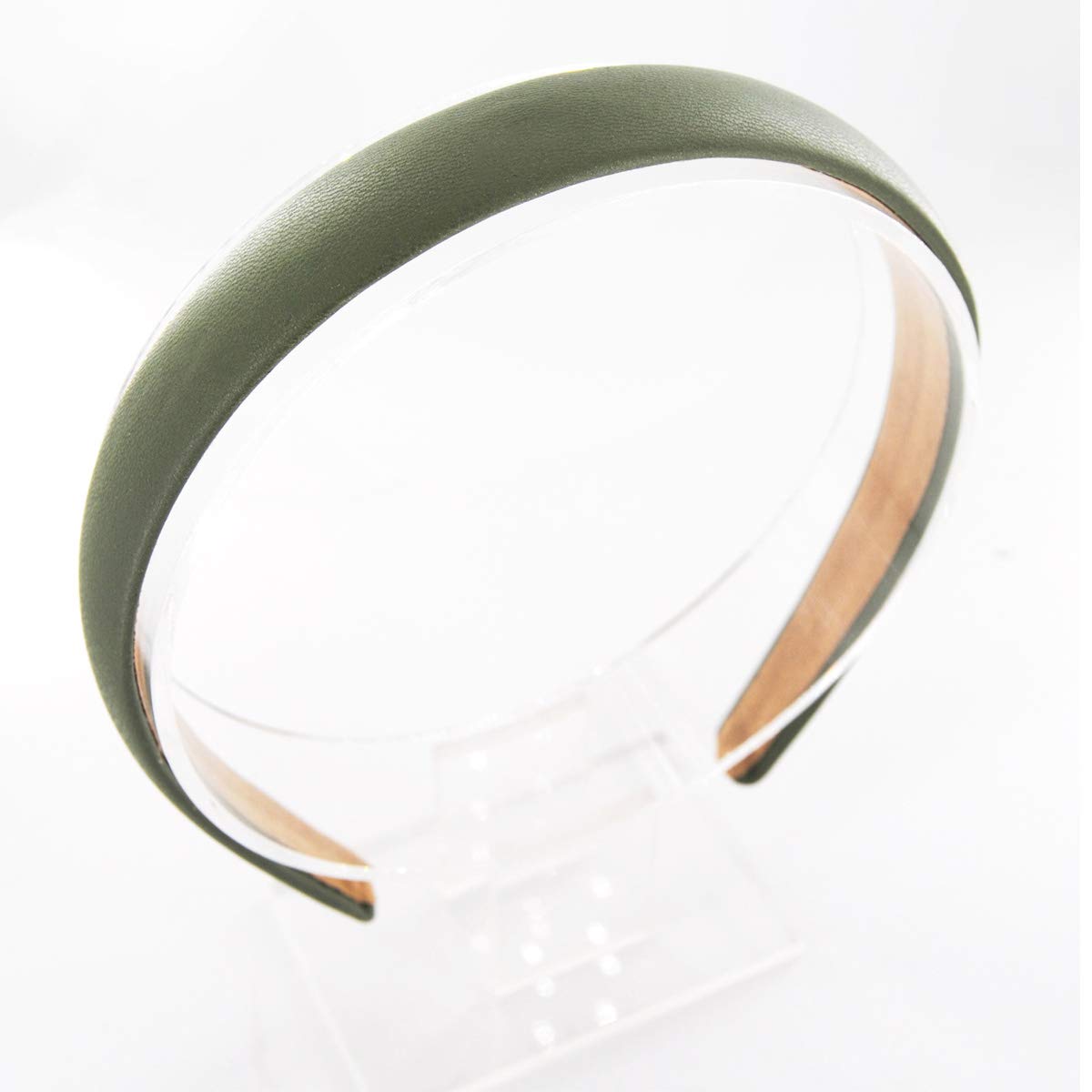 axy HR27CS Classic Vintage Leather Hair Band, meadow green - Image 3
