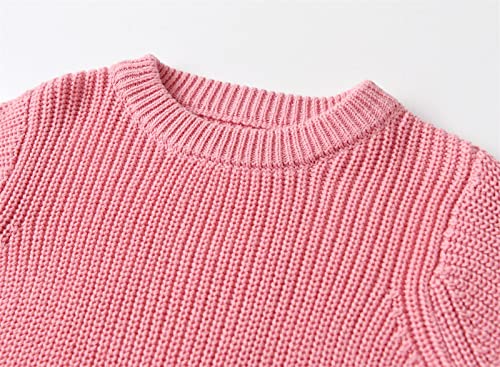 Mercatoo Suéter de malha para bebês meninas e meninos pulôver moletom quente gola redonda manga long