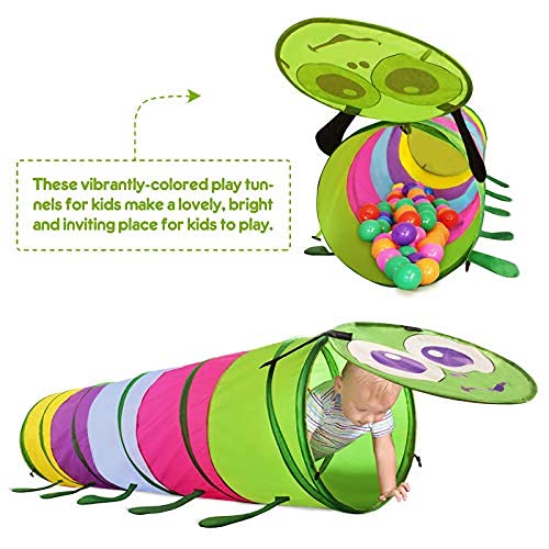 Geerwest Toddlers Tunnel For Kids, Pop Up Crawl Through Baby Tunnel Toy For Children & Dogs Indoor & Outdoor Play, Gifts For Boys Girls Backyard Playset #TOP3