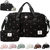 【Matériaux de Haute Qualité】Ce joli sac de voyage femme est fait de velours côtelé doux et confortable. Léger, portable et mignon, le sac en velours côtelé conserve des couleurs vives même après plusieurs utilisations, peut être lavé à la main ou en machine ou plié dans un sac de voyage portable