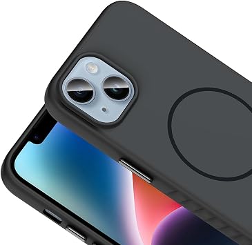 Coverzone iPhone 15 İle Uyumlu Kamera Lens Korumalı Kılıf Magsafe Uyumlu Kablosuz Şarj Özellikli Tea Silikon Telefon Kılıfı Siyah