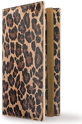 Zreal Checkbook Cover for Men & Women, Premium Vegan Leather Checkbook Holder Slim Wallets for Top & Side Tear Duplicate Checks with RFID Blocking (Dark Leopard)