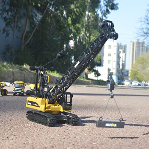 Image of Ailejia Construction Trucks Toys Crane Truck 1 /50 Scale Diecast Truck Engineering Car Metal Construction Vehicles Crane Machine Model Toy For Boys (Crawler Crane) - Kids