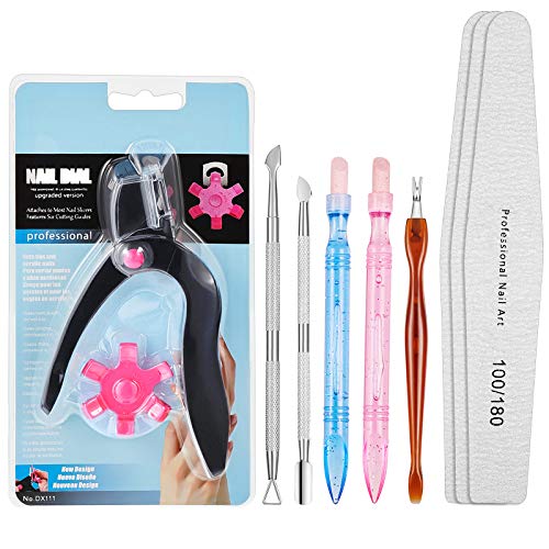 9-Piece Nail Art Tool Set with Acrylic Nail Clippers and Stainless Steel Cutters
