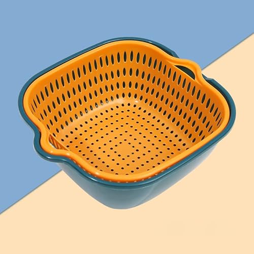 Soujoy 6 Pack Vegetable Washing Basket, 2-In-1 Drain Colander Bowl Set, Kitchen Fruit Washing Bowl And Strainer, Drain Basin And Basket For Food Vegetables Cleaning Washing #TOP6