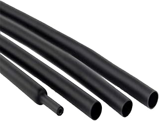 3:1 Shrink Ratio Dual Wall Heat Shrink Tubing Heat Activated Adhesive Glue Lined Marine Shrink Tube Wire Sleeving Wrap Protector Black - 2M (12.7mm (Internal Diameter))