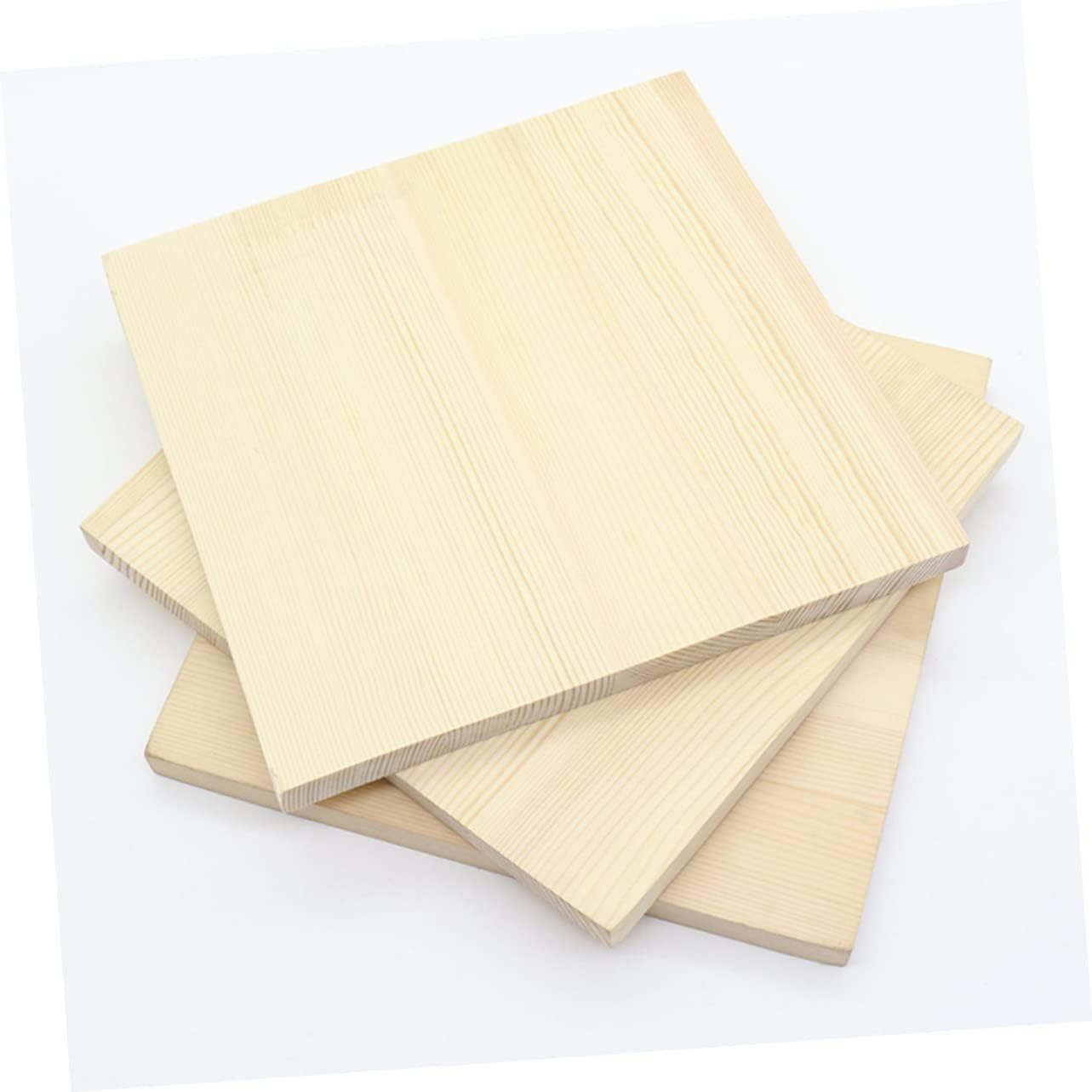 Lurrose 2pcs Natural Wood Plank Cutout Board Rustic Craft Workbench for DIY Sculpture Clay Base Bracket for Home Decoration and Creative Projects