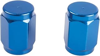 Tusk Billet Aluminum Valve Stem Caps Blue – CNC Machined Anodized Aluminum Valve Caps with Built‑in Schrader Core Remover