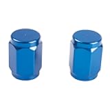 Tusk Billet Aluminum Valve Stem Caps Blue – CNC Machined Anodized Aluminum Valve Caps with Built‑in Schrader Core Remover