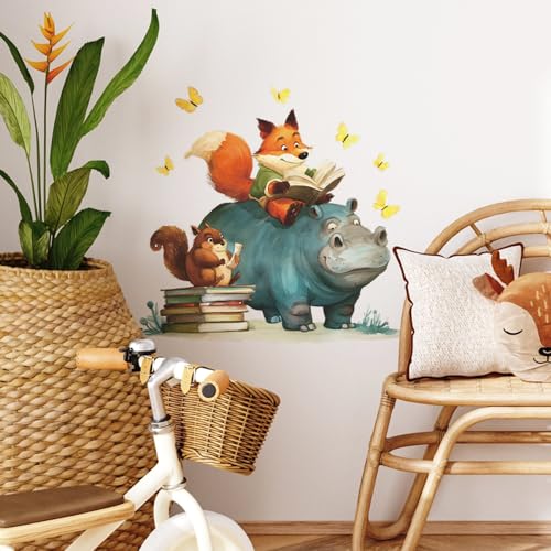 Vinilos decorativos de animales acuarela removibles Achang miniatura 5
