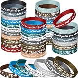 Ecation 48 Pcs Bible Verse Christian Bracelets Silicone,Classic Color
