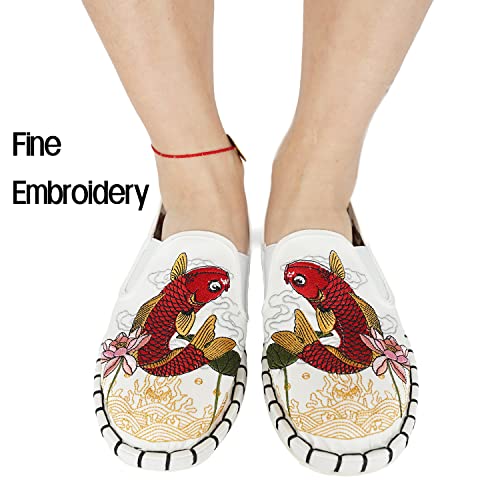 Embroidered Tai Chi Kung Fu Shoes, 12 Styles, Unisex Canvas Martial Arts Flats, Traditional Chinese Slip-On Sneakers with Non-Slip Sole for Men and Women2