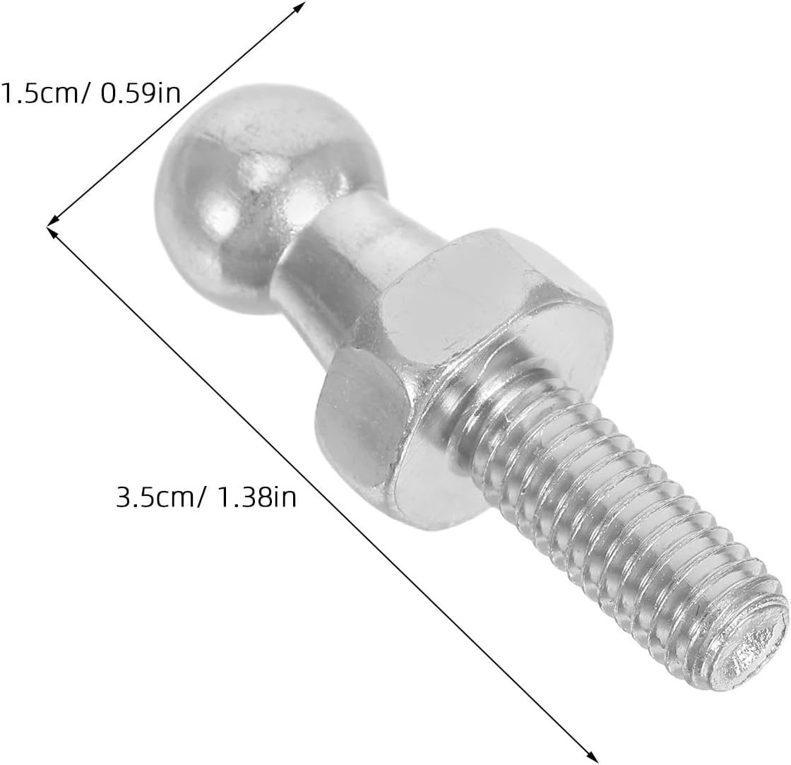 4pcs M6 Ball Stud: Gas Spring Support 10mm Bolts - Replacement Parts For Lift Support Systems Car Accessories And Cabinet Lifting Application