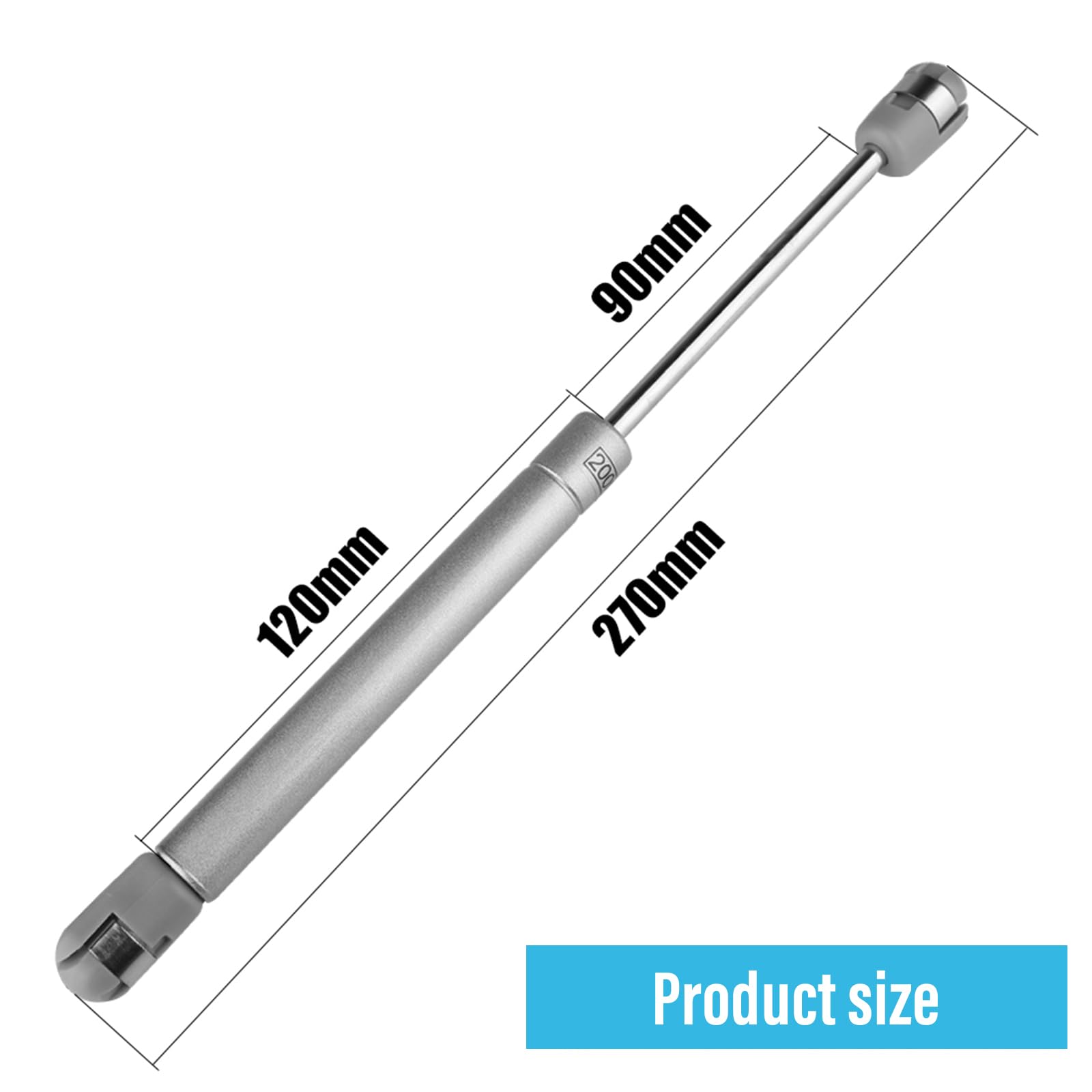 2 Charniere Porte Placard 200 N, Verrins De Coffre,Amortisseur Porte Placard, Pour Portes, Armoires, étagères, Charge Maximale 20 Kg (270 Mm