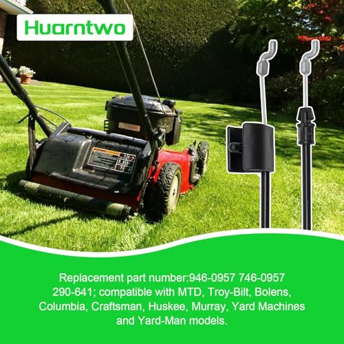 Huarntwo 746-0957 946-0957 Engine Zone Control Cable for Troy-Bilt MTD Yard Man Yard Machines Push Walk-Behind Mowers Lawn Mower Throttle Cable Replacement Troy Bilt Lawn Mower Throttle Cable - Thumbnail 3