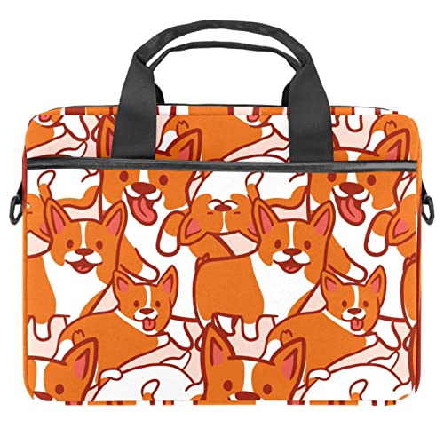 Sac ordinateur portable 13 à 14 pouces Corgi multicolore sacoche bandoulière