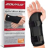 Carpal Tunnel Wrist Brace, Night Sleep Wrist Support, Removable Metal Wrist Splint for Men, Women, Right Hand, Tendinitis, Bowling, Sports Injuries Pain Relief - M