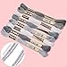 CABODYALS 8 Skeins 70 Yards Grey Friendship Bracelets String Embroidery Thread Floss 6 Strands Gradient Cross Stitch Yarn Threads for Sewing Bracelet Making Cross Stitch Crafts