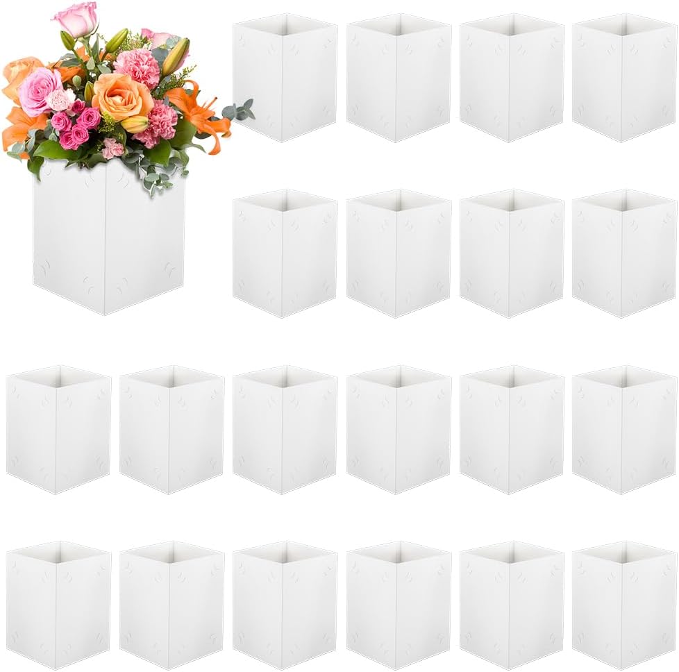 OLYCRAFT 24Pcs White Picture Centerpieces for Table 4x6/5x7 Inch Hollow Picture Props Boxes Photo Frame Box Centerpiece for Wedding Graduation Party Birthday Memorial Celebrations