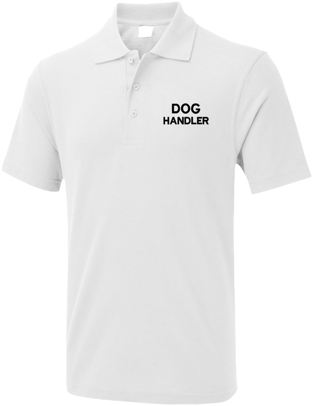 Embroidered Dog Handler Polo T Shirt, Occupational Polo T Shirt, Dog Walkers Polo, Animal Lovers, Pets Polo T Shirt White