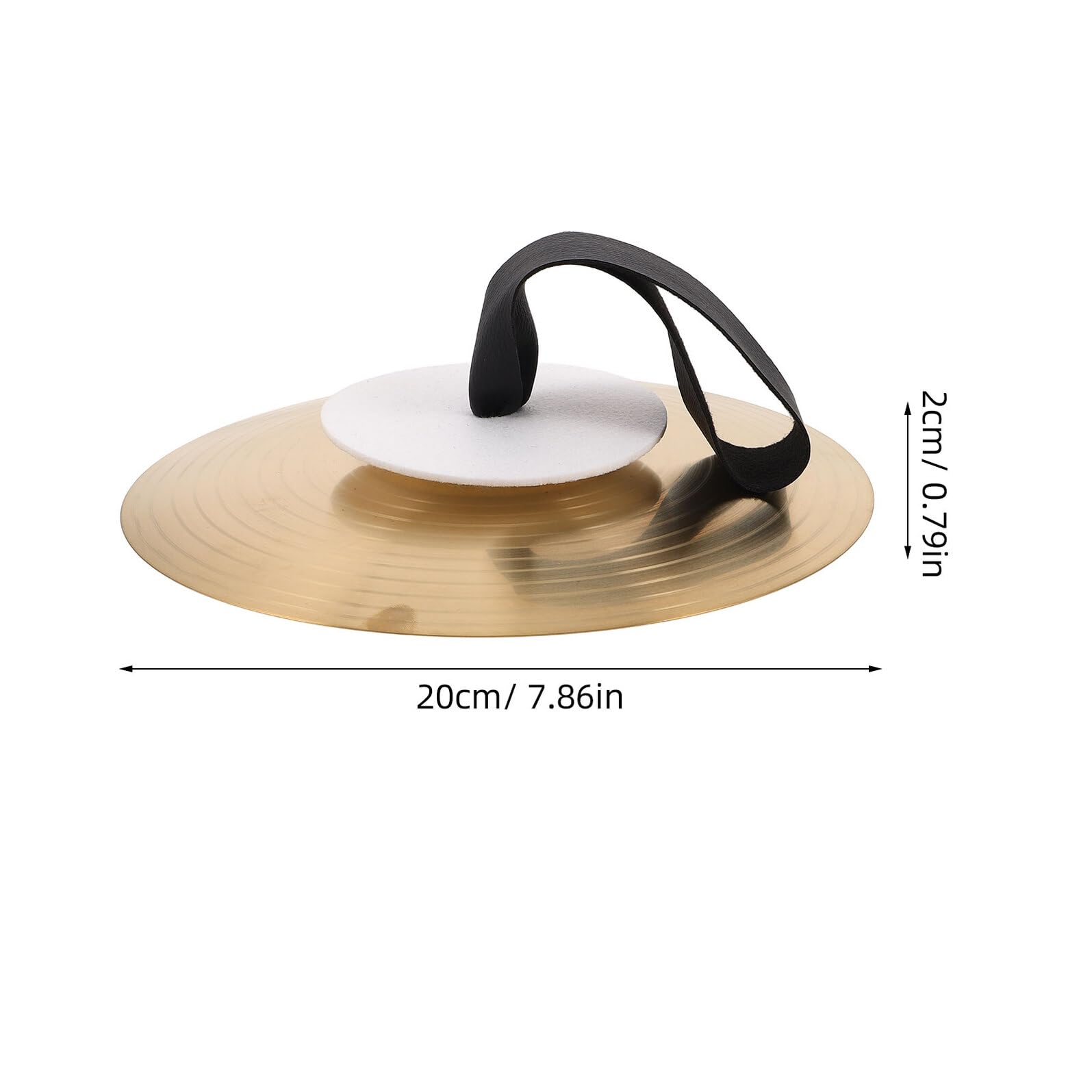 Cabilock Set di Piatti in Metallo da 8 Pollici per Ragazzo Ragazza, Piatti per Strumenti Musicali per Spettacoli, Suono Brillante e Design Portatile per Esibizioni Scolastiche