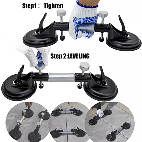 2Pcs Adjustable Suction Cup 6Inch Granite Seam Setter Tile For Stone Marble Slab Glass Joining And Leveling Professional Countertop Installation Tool #TOP2