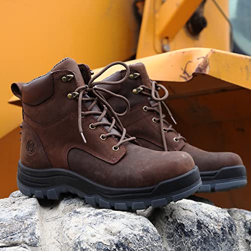 Work Boots for Men, 6" Soft Toe Water Resistant Non-slip Anti-puncture Lightweight Mens Work Boots, Durable, Breathable2