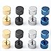 PiercingJ 2-8pcs Punk Stainless Steel Round Screw Mens Barbell Ear Studs Earrings Fake Flesh Plugs