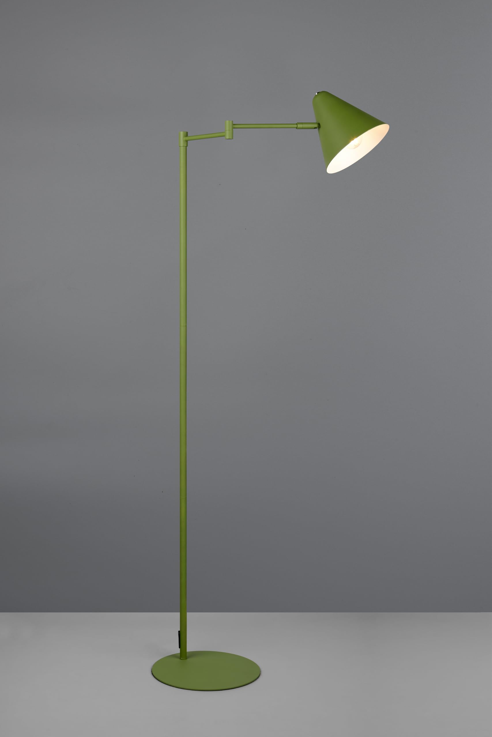 Trio Leuchten Stehleuchte Cosima 463900115, Metall Grün, exklusive 1x E14, flexibles Gelenk