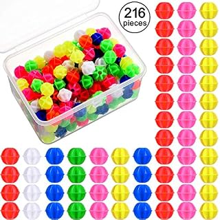 Gejoy 216 Pieces Bicycle Spoke Beads Bicycle Wheel Spokes Beads Assorted Color Plastic