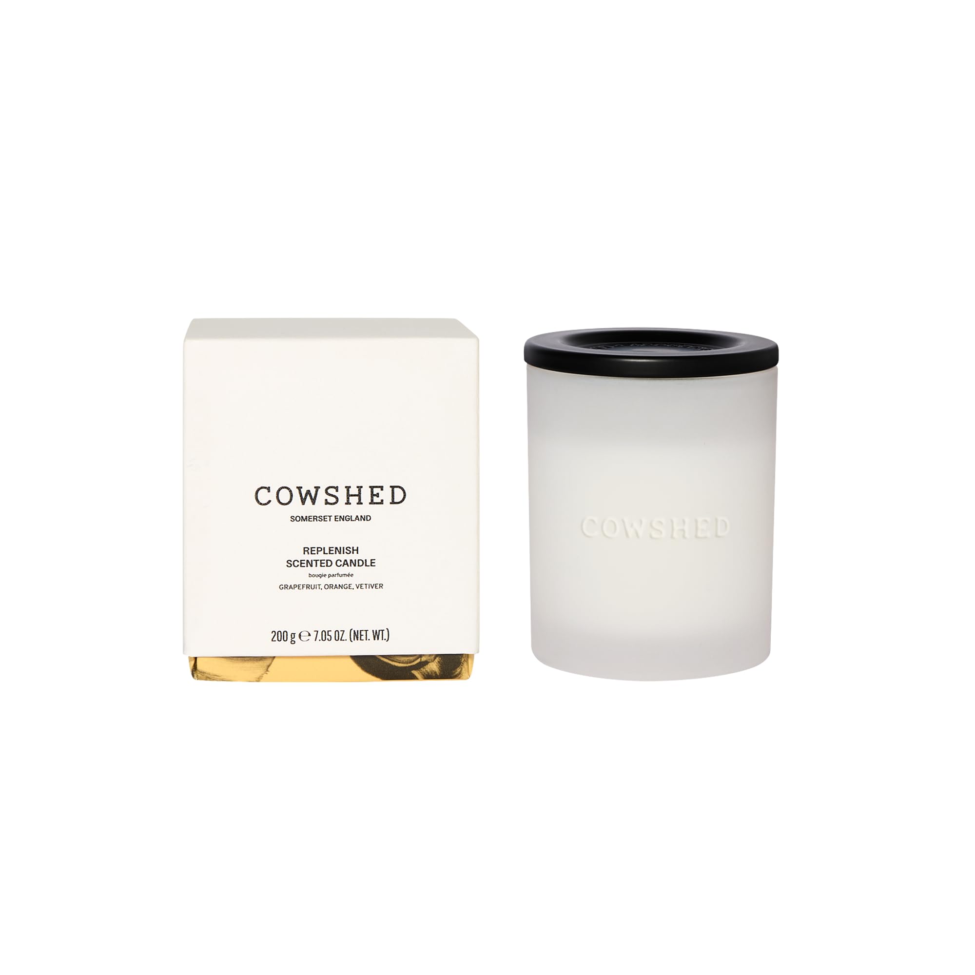 Cowshed White Scented Candle 200G, Grapefruit & Vetiver