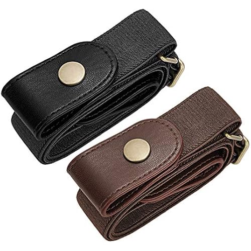 SUOSDEY No Buckle Elastic Stretch Belts for Men and Women, Comfortable Invisible Belts for Jeans Pants