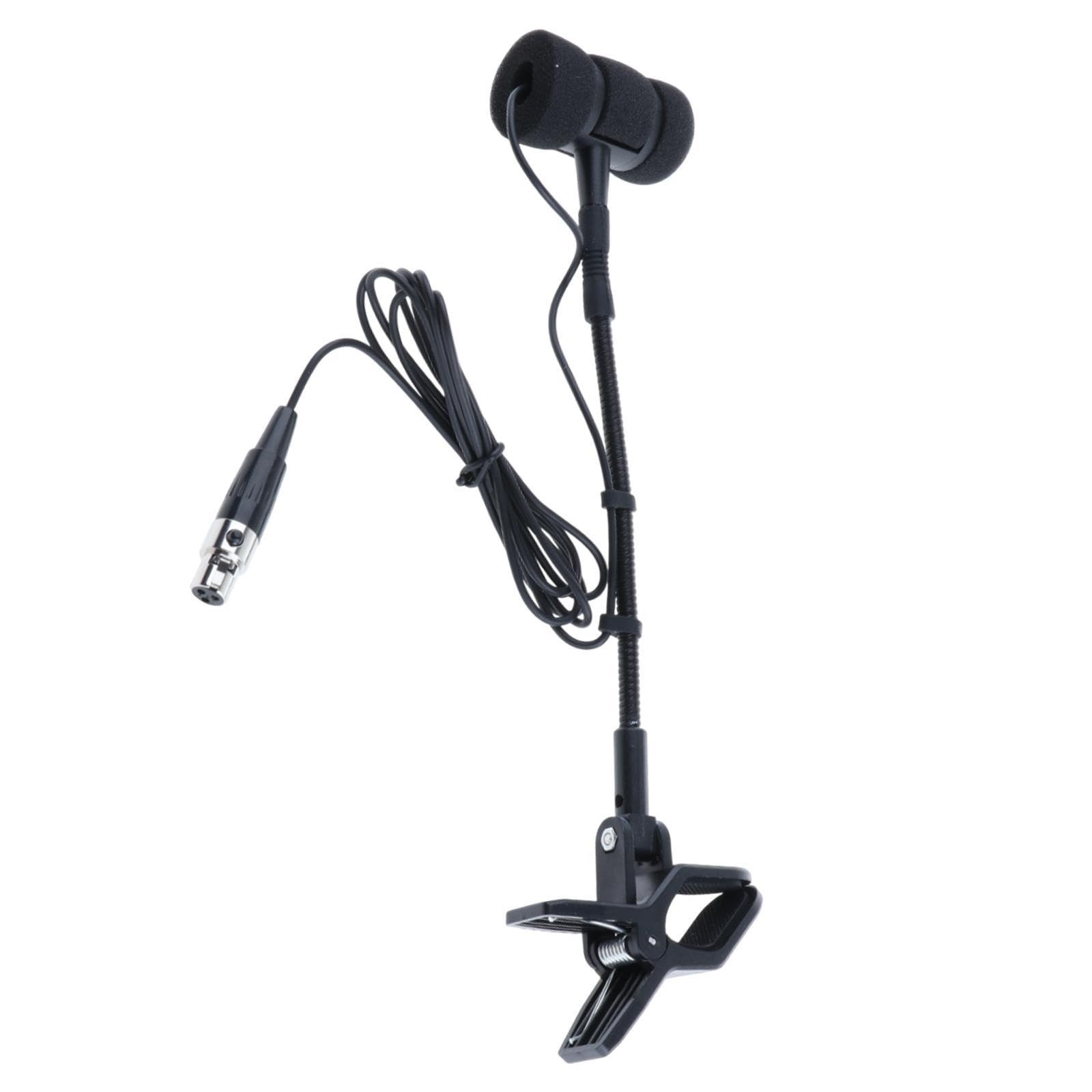 Micrófono con Cable para Instrumentos Musicales, Accesorios para Instrumentos, Micrófono Portátil con Clip para Tocar, Interpretar Y Grabar en Estudio, 3 Pin para Erhu