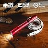 COAST XT10R 280 Lumen USB-C Rechargeable Pocket Flashlight/Penlight with TWIST FOCUS and Two-Way Clip, 3 Bite Caps included, Pocket Size for EDC, Work and Emergencies, RED