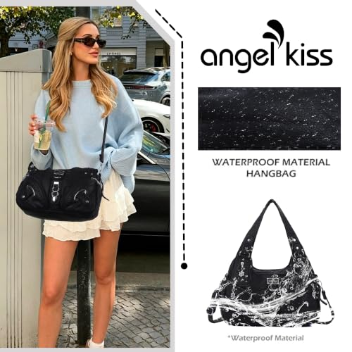 Angel Kiss Sac a Main Portés épaule Femme Grand Sac à Bandoulière Souple En Cuir PU Hobo Sacs Fourre Tout Femme – vue 6