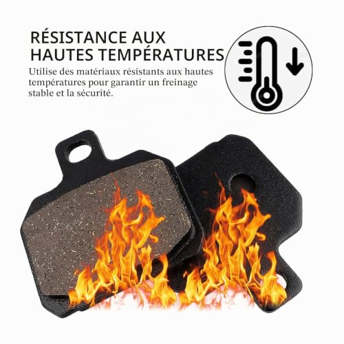 Cyleto Plaquettes de Frein Arrière pour YAMAH-A YP 125 Majesty 2001-2009 YP125 R Xmax 2006-2015 VP 125 X-City 2008-2015 YP180 Majesty 2006 – vue 4