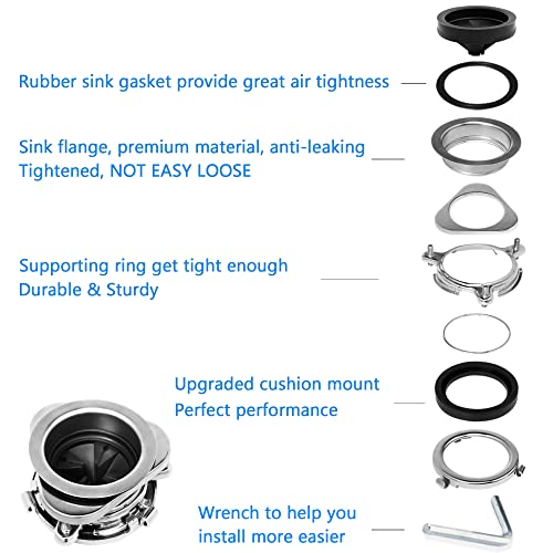 Garbage Disposal Flange Kit Stainless Steel, Disposal 3 Bolts Mounting Kitchen