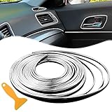 Einfache Installation: Auto accessoires die autoinnenverkleidungsleiste ist mit einem Montageschaber für Ihre einfache und bequeme Installation ausgestattet. Und es kann die Lücke direkt eingefügt werden. Perfekt auto zubehör innenraum frauen