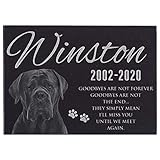 Lara Laser Works Pet Memorial Gifts, Personalized Dog Memorial Stone with Photo - 11x8,5' Medium -...