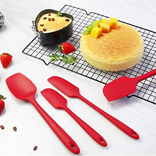 KIT UTENSÍLIOS DE COZINHA SILICONE PROFISSIONAL ESPATULAS COR:VERMELHO